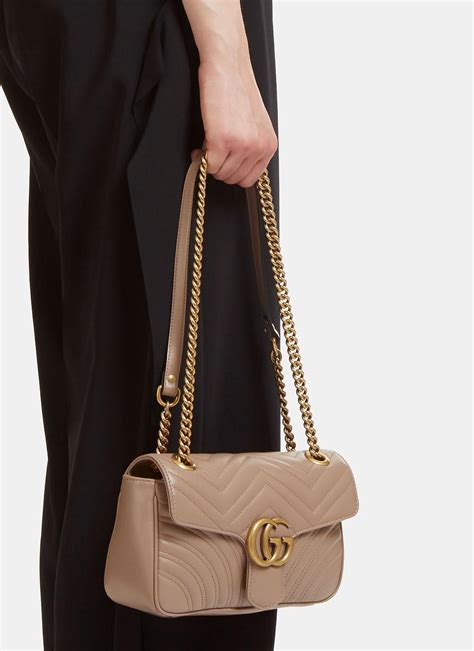 gucci marmont matelasse taupe|Gucci Marmont matelasseé small.